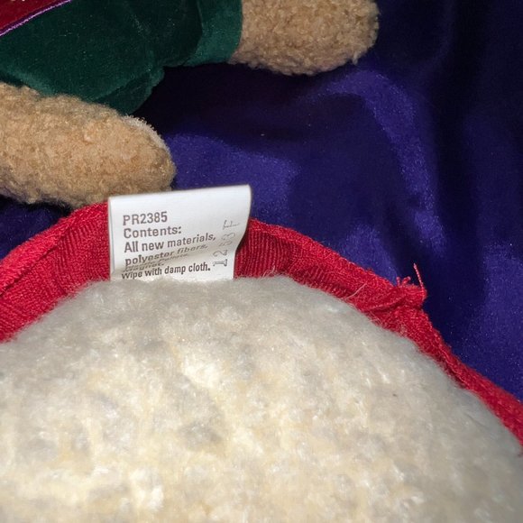 VTG📌Hallmark Christmas Kissing Mistletoe Teddy Bears Plush Animals Love & Kiss - Picture 10 of 14